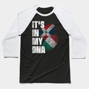 Italian And Dominican Mix DNA Flag Heritage Baseball T-Shirt